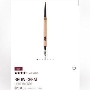 Charlotte tilbury light blonde brow cheat QTY 2